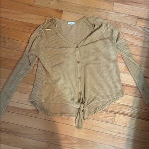 Sienna Sky Gold Button-Down Top